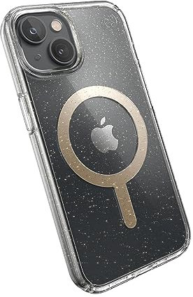 Speck Transparente Schutzhülle für iPhone 14 & iPhone 13 – Fallschutz, kratzfest, zweilagig, schlanke Handyhülle für 15,5 cm (6,1 Zoll) iPhones 14 – für MagSafe – Anti-Fade Case-Presidio