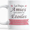 Paroles d'amour Cadeau Amie Meilleure Amie cadeau Noel original anniversaire et plaisir d'offrir Message d'amitié Les Vraies Amies sont comme les etoiles Tasse pour meilleure copine Mugs messages