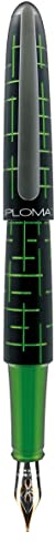 DIPLOMAT ELOX Füllfederhalter D40363011 14CT EF/Handgefertigt/Feder aus 14-Karätigem Gold/mit Geschenkbox/Füllhalter Füller Fountain Pen/Füllfederhalter/Farbe: Schwarz Grün