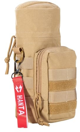 HANTA Flaschentasche Bottle Bag - tragbarer Trinkflaschenhalter für unterwegs - Volumen ca. 2 Liter - Coyote