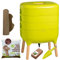 Moutta | Urbalive 3 Plateaux Vert Kit Complet I Lombricomposteur Design I 250gr de vers de Compost I Substrat de démarrage I Tapis de Chanvre + Pelle I Intérieur, Balcon et Jardin