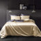 YASMENG Satin Bettwäsche 155x220 Beige Dunkelgrau Wendebettwäsche Seide Bettwäsche 3teiling Glatt Glänzend Seidig Weiche Bettwäsche Satin mit Reißverschluss und 2 Kissenbezüge 80×80 cm