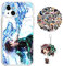 Staremeplz Compatible with iPhone 11 Case Demon -Slayer Tanjirou Anime Design [With Keychain and 50pcs Stickers] Cartoon Transparent Soft Silicona Case for iPhone 11
