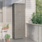 LAPOOH Gartenschrank, Pflanztisch, Grilltisch, Außen Schrank, Outdoor Schrank, Balkonschrank, Vorratsschrank, Terrassenschrank, Grau 59x40x180 cm Poly Rattan