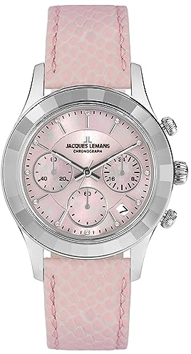 JACQUES LEMANS Damenuhr Venice Lederarmband Chronograph 1-2151D