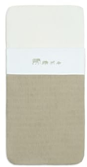 Jollein 008-511-67043 Babybettlaken Wiegenlaken Animals Olive (75x100 cm)