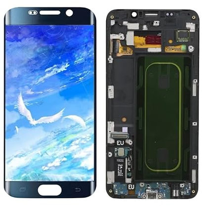 SHOWGOOD per Samsung Galaxy S6 Edge Plus G928 G928F Display LCD Touch Screen Digitizer Assembly per Samsung Galaxy S6 Edge Plus LCD (G928F Blue Frame)