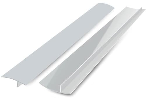 LATRAT Copertura in silicone per piano di lavoro da cucina, 63 cm, guarnizione in silicone, guarnizione tra i piani di lavoro, piastre da forno, confezione da 2, colore trasparente