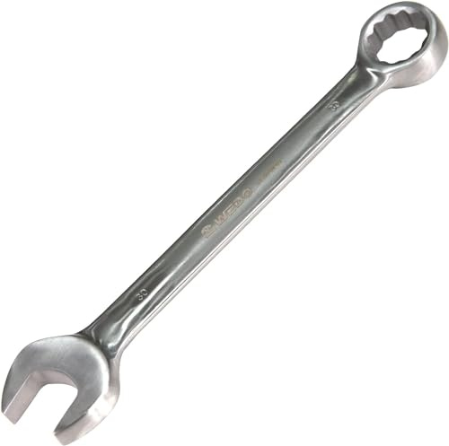WEDO Gabelringschlüsell,Edelstahl,Maul-Ringschlüssel,SW 38mm,Länge 430mm,Ring-Maulschlüssel,15° abgewinkelt,Korrosionsschutz