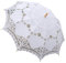 iSpchen Spitzenschirm Sonnenschutz Brautschirm Sonnenschirme hohler dekorativer Regenschirm Spitze Regenschirm Für Hochzeit Feier Fotografie Prop,Weiß