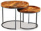 SDWEHO7 Couchtisch 2er Set, Satztische Sofatisch Wohnzimmertisch Beistelltisch für Wohnzimmer Schlafzimmer, Mangoholz Massiv
