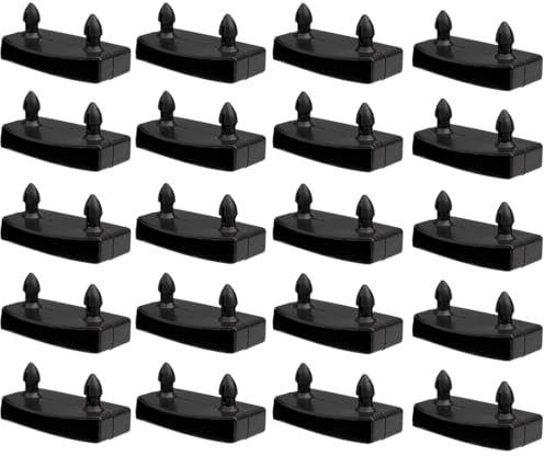 AOEVUIR 20 Pcs Bett Lattenrost Kappen für Seite u Kunststoff Lattenrost Ersatzteile Schwarz 53mm Innen