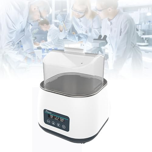 Laboratory Digital Lab Water Bath, 800W Thermostatic Water Bath Pot with Magnetic Stirrer, 100-1200rpm Speed & Anti-Dry Design, Timing Function, for 3L Flask Or 2L Beaker