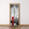 3d Türtapete Selbstklebend Straße Telefonzelle Türposter Fototapete, Schlafzimmer Wohnzimmertür Aufzug Tür Aufkleber B90 x H200cm