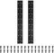 PATIKIL 16x2 Inch Piano Hinge, 2 Pack 304 Stainless Steel Continuous Hinge with Holes for Piano Gate Door Wooden Storage Box Cabinet Boat, Silver Tone