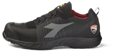 Utility Diadora, Scarpe Antinfortunistiche Unisex, Fly Motor MTX Low S3L FO SR HRO SC ESD, Colore Black/Black, Taglia 43