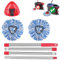 RinseClean Spin Mop Ricariche con manico compatibile con Viledar H2PrO Spin System, 4 sezioni da 30 a 147,3 cm, regolabile, in acciaio inox, per la pulizia di pavimenti e soffitti