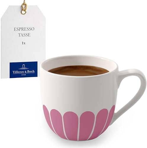 Villeroy & Boch - Fleur cassis Espressotasse pink, Spülmaschinenfest, Mikrowellensicher, Kleine Tasse für Espresso oder kleinen Kaffee, Kleine Kaffeetasse, Geschirr Blumenmuster, Premium Porzellan
