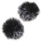 OFFIGAM 2pcs Microphone Protective Cover Noise Reduction Mic Guard Clip Mic for Studio Stage Conference Room for Lavalier and Clip Microphones Fleece Design