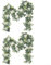 Dekorative weiße Dahlie & Eukalyptus-Girlande, 3,6 m lang, 2 Stück, für Hochzeiten und Heim-Styling