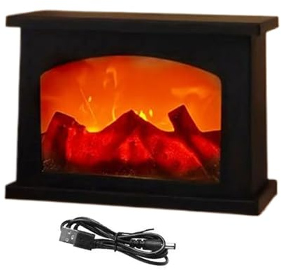 Feuerstelle Laterne - Haus LED Flammenlampe | Flammenlose Feuer Laterne Mit Batterie Und USB Für Wohnzimmer Tisch Garten Camping Balkon Terrasse