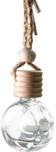 Aromatherapie Flasche Anhänger - Mini Diffuser nachfüllbar, Parfümbehälter aus Glas zum Aufhängen, Reisezubehör, ätherische Öle, Duftdekoration | Fahrzeug Anwendungen Mul