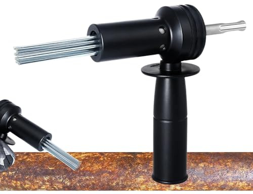 Elektrischer Nadelhammer-Adapter – Nadelrostentferner | Pneumatischer Nadelentroster, 18 Nadeln aus gehärtetem Stahl zum Entfernen von Beton, Meißeln, und Oberflächen