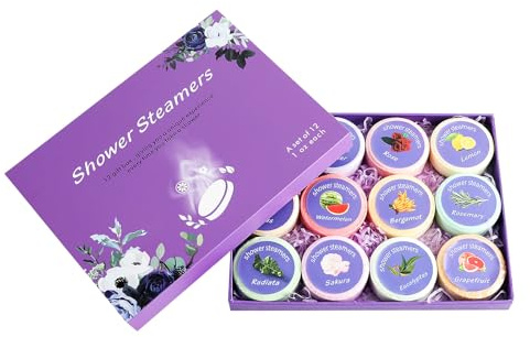 Cuiseur vapeur d'aromathérapie – 12 pièces végétal, tablettes de douche avec à libération lente, accessoire de spa extra relaxant, outil de maison, construction durable, femmes, hommes
