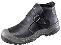 Lupriflex 1 Paar Einschnaller Mittelhoher Sicherheits-Schlupfschuh für Schweißarbeiten, S3, Schuhweite 11,5 Schwarz Größe 44