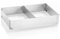 Grizzly Adjustable Cake Tin with Divider - Rectangular Baking Frame - 28-53 cm x 19-34 cm x 5 cm - Stainless Steel Mould