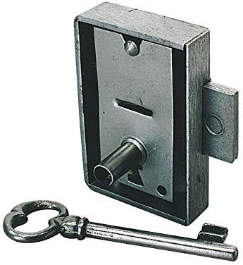 ITAR - Serrure d'armoire - Axe : 25 mm - Sens : Gauche - Largeur : 50 mm - Gris métallique