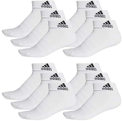 adidas Ankle/Quarter Socken Unisex Kurzsocke Knöchelsocke 12 Paar, Farbe:White, Socken & Strümpfe:43-45
