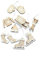 HEITMANN DECO Christbaum-Schmuck - Behang Set aus Holz - 6-teilig - Baumbehang in Natur-Farbe - Weihnachtsdekoration, 7-10cm