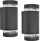 Außenwandleuchte Focus, Außenleuchte in Anthrazit/Klar, Wandlampe m. Up&Down-Effekt für Hof/Eingangsbereich, 2 x GU10 max. 35 Watt, Gartenbeleuchtung,Wandleuchte als 2er Set,moderne Außenlampe