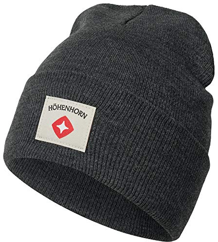 Höhenhorn Heelflip Knitted Beanie Unisex Herren Damen Dunkelgrau