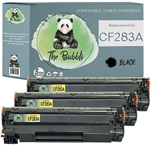 The Bubbli Original | CF283A 83A Kompatibel Toner für HP LaserJet Pro MFP M125nw M126a M127fn M127fw M128fn M225dn M225dw M201dw M201n M202dw M202n (3 SCHWARZ)
