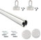 TENDAGGIMANIA ® Kit Perfil Barra Aluminio para toldos de balcón de Sol - Barra Toldo Vertical de Jardín Completo con tornillos, tacos, tapones y ojales, Color: Blanco - Medidas: 300 cm
