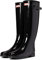 Hunter Damen Womens Refined Tall Gloss Kniehohe Stiefel, schwarz, 39 EU