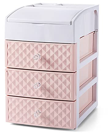 Aufbewahrungsschublade Desktop-Aufbewahrungsbox Kunststoff-Schubladen-Aufbewahrungsbox mit transparentem Griff Kommode Kosmetik-Schubladen Organizer-Container mit Fächern Desktop-Aufbewahrungsbox
