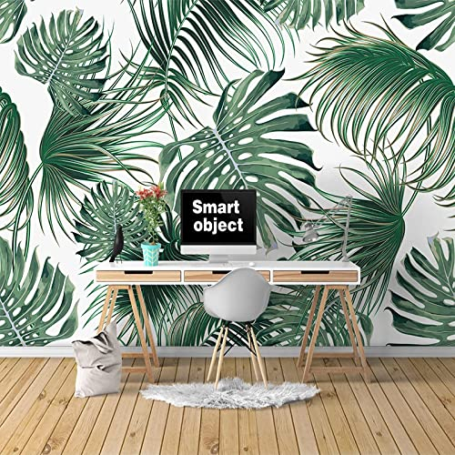 Benutzerdefinierte 3D Fototapete Tropische Blätter Bananenblatt Wandbild Wohnzimmer Schlafzimmer Tapeten Wohnkultur Modern Papel De Parede 250 cm (L) × 175 cm (H)