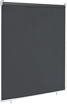 VA-Cerulean - Tenda a rullo per esterni, verticale, tenda avvolgibile per finestre, 100 x 240 cm, antracite, protezione solare, resistente alle intemperie, oscurante, per finestre e porte