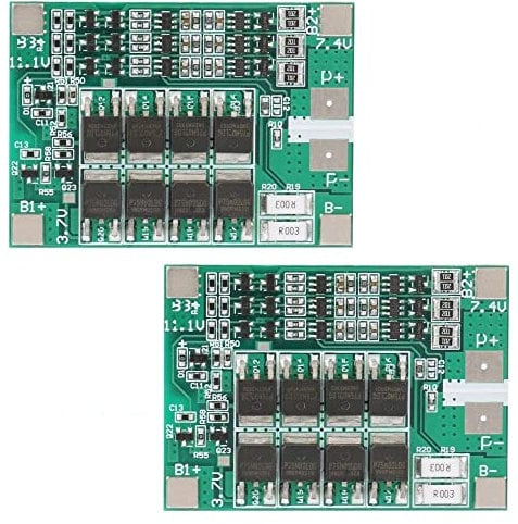 Fasizi 2Pcs battery protection board 3S 12V 40A lithium battery charger protection board BMS board with equilibrium charging
