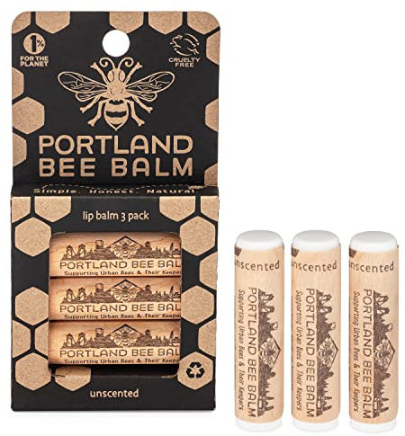 Cozy Glow Portland Bee Balm Lippenbalsam, geruchlos, 3er-Pack