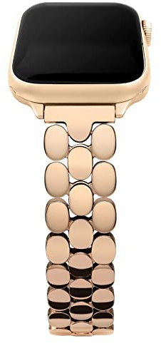 Für Apple Watch 8 se 7 6 5 4 3 2 Armband Damen Metall, Für Apple Watch Armband 41mm 40mm 38mm Damen Roségold Edelstahl Ersatzarmbänder, Prämie Metall Ersatz armband für Apple Watch Armband