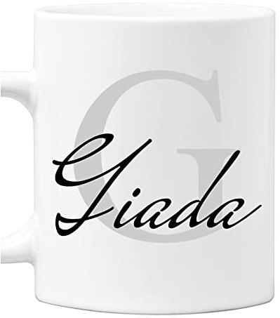 Colorfamily Tazza Mug PERSONALIZZABILE con Iniziale e Nome - Lettera G- in ceramica