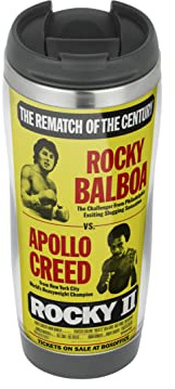 Profiles Rocky 2 Fight Poster - Travel Mug, Thermal Insulated Cup for Hot and Cold Beverages Drinks
