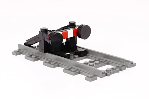 Steinchenshop Kleiner Prellbock für Eisenbahn aus 74 Klemmbausteinen City ST-99002
