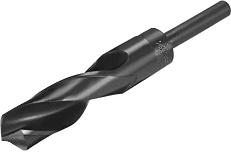 QUARKZMAN 1/2 Tige 24mm Perceuse Mèche x 1 Pièce Haute Vitesse Acier 9341 Réduction Forets Queue Hélicoïdale pour Industrie Accueil Aluminium Metal, [Nitride Enduit, Noir]