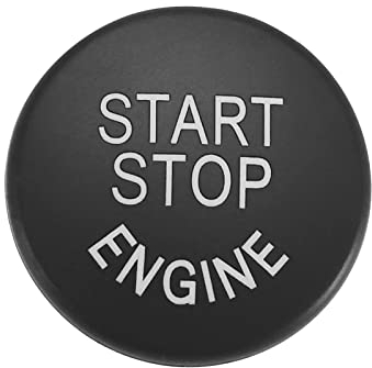 Sostituzione del pulsante di arresto del motore compatibile con BMW X5 E70 X6 E71 E60 E87 E83 E89 Serie 3 E90 E91 E92 Coperchio interruttore motore nero