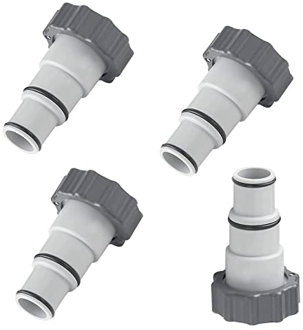 Runup 4 Pezzi Adattatore Tubo Piscina, Adattatore Tubo Pompa, Adattatore Tubo di Ricambio Piscina con Filettatura Interna 32mm e 38mm
